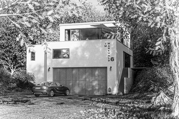 Architekturvisualisierung Villa Wald